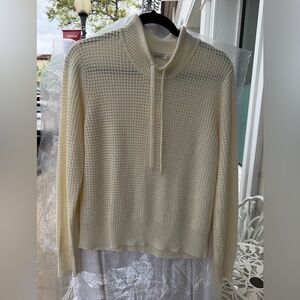 Peter Millar Women’s Cream Waffle Knit Pullover Sweater NWT L